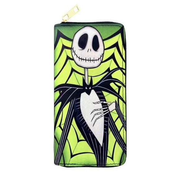 Nightmare Before Christmas Billfold Zippered Wallet Skellington (52) - Picture 1 of 2